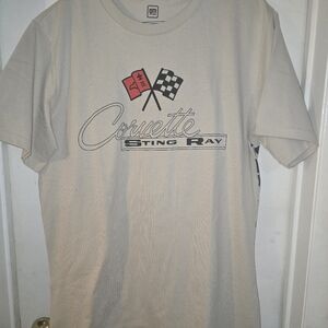 GM Corvette Sting Ray Graphic Short Sleeve Tee - Beige
